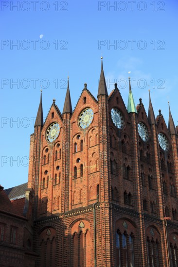 Town hall in the urban area of Altstadt, Stralsund, Hanseatic City of Stralsund, Vorpommern-Rügen