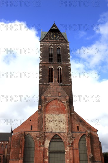 St. Mary's Church, also St. Mary's Church, center of the old town of Wismar, Northwest Mecklenburg