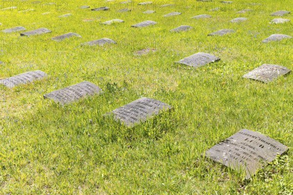 Tombstones on the Gottesacker, the historic cemetery of the Herrnhuter Brüdergemeinde, Herrnhut,