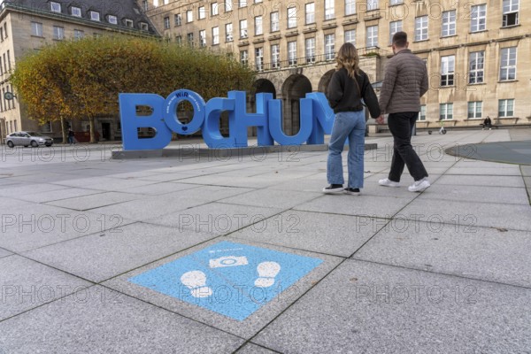 Photo spot with Bochum lettering in front of Bochum City Hall, North Rhine-Westphalia, Germany