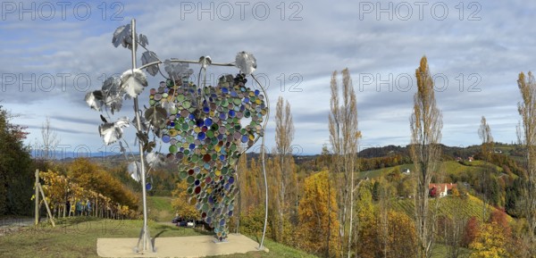 Glass sculpture, largest grape in the world, Eorykogel, Leutschach, South Styrian hills, South