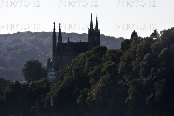 Pilgrimage Church of St. Apollinaris, also Apollinaris Church on Apollinarisberg in Remagen looking