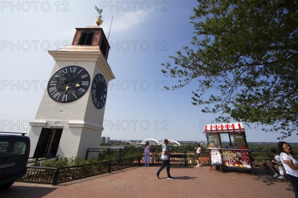 Clock Tower or Tipsy Clock, Petrovaradin or Petrovaradin Fortress, Novi Sad, Vojvodina Province,