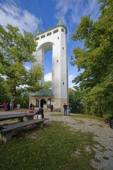 Schönberg Tower, observation tower, also known as Pfullinger Unterhose, double tower, Pfullingen,