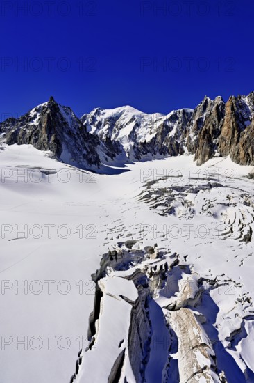 View of the mountains from the Télécabine Panorama Railway, La Tour Ronde, Mont Blanc, Mont Maudit,
