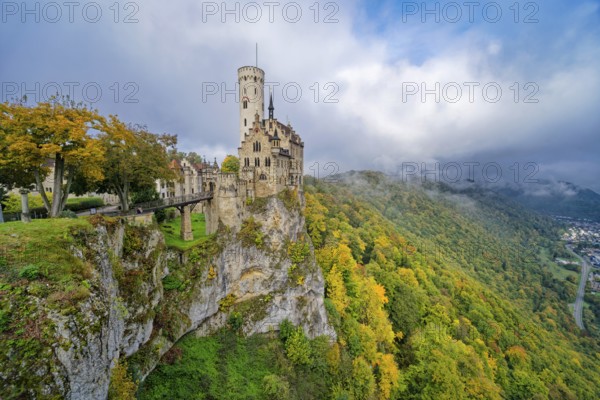 Lichtenstein Castle, also known as Württemberg's fairytale castle, built in the style of