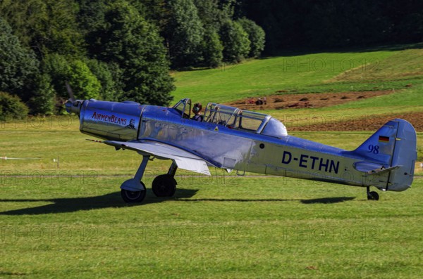 A Pilatus P-2 from Pilatus Flugzeugwerke AG with registration D-ETHN during a flight demonstration