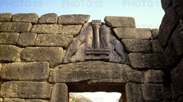 Lion Gate, Mycenae, archaeological site, UNESCO World Heritage Site, Mycenae, Mycenae, important