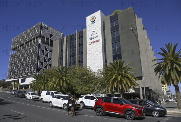 Street scene on the corner of Fidel Castro Street and Independence Avenue, Windhoek, Khomas region,