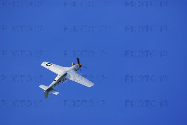 A North American P-51 Mustang of the flying group Flying Bulls, the Nooky Booky IV during an air
