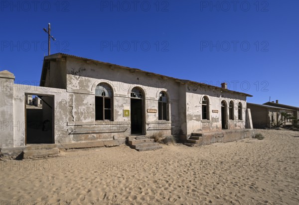Former ice factory, Kolmanskop, restricted diamond area, Karas region, Namibia