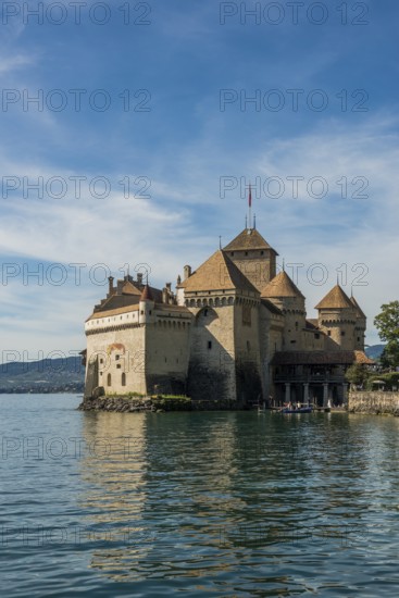 Château de Chillon, Chillon Castle, near Montreux, Lake Geneva, Lac Léman, Canton of Vaud,