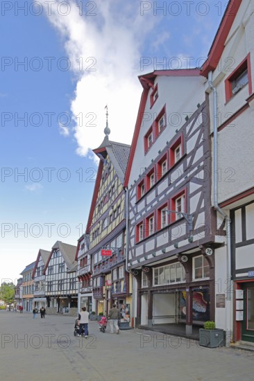 Historic Windeckhaus, half-timbered houses, Orchheimer Straße, Bad Münstereifel, Ahrgebirge, Eifel,