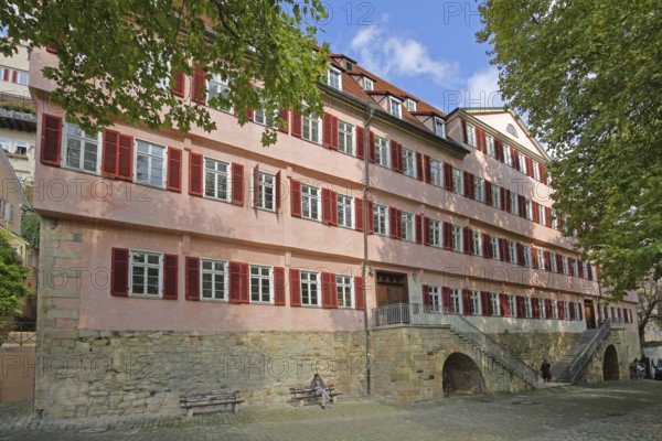 Alte Burse built in 1482 and today's university, historic building, shutters, Tübingen, Neckartal,