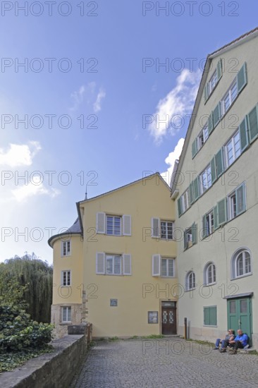 Hölderlin Tower, memorial to Friedrich Hölderlin, tourists, rest, Tübingen, Neckar Valley,