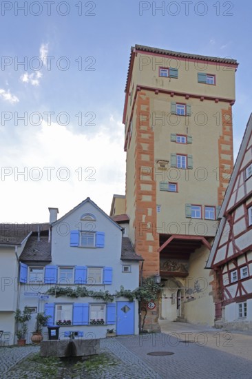 Kalkweiler Tor built 14th century and half-timbered house, Staig, town gate, town tower, Rottenburg