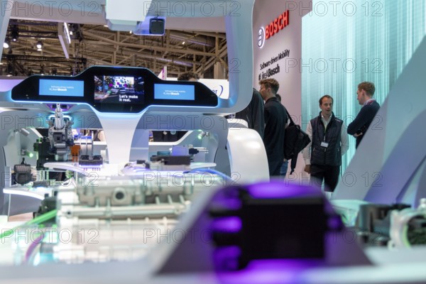 Munich, Germany - 10.9.2025: Products from the German manufacturer BOSCH during the IAA Mobility