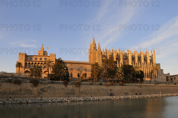 La Seu Cathedral or Cathedral of St Mary and Almudaina Palace, Royal Palace of La Almudaina, Palma