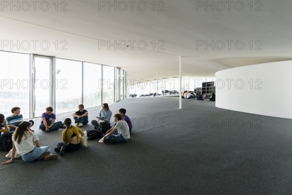 Interior view, Rolex Learning Centre, École polytechnique fédérale de Lausanne, EPFL, Lausanne,