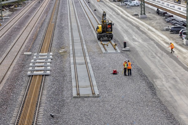 New Untertürkheim railway sidings. Train services are being reorganised as part of Stuttgart 21.