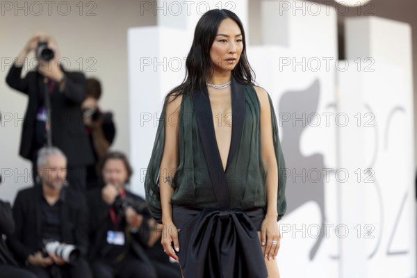 Venice, Italy - 2 September 2025: Greta Lee during the red carpet of - A house of Dynamite - during