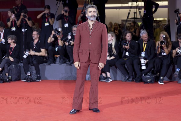 Venice, Italy - 3 September 2025: Oscar Isaac during the Red Carpet of - Cartier Glory To The