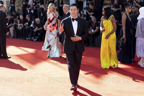 Venice, Italy - 3 September 2025: Teo Yoo during the red carpet of - The Voice Of Hind Rajab -