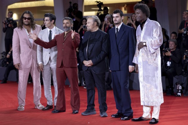 Venice, Italy - 3 September 2025: Jason Momoa, Louis Cancelmi, Oscar Isaac, Franco Nero and Duke