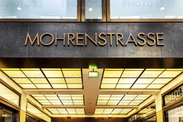 Interior design commercial property, partially vacant Shopping Quartier 205 in Friedrichstrasse and