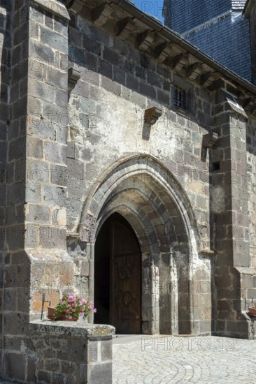 Compains, Saint Georges church, Auvergne Volcanoes Regional Park, Cezallier region, Puy de Dome,