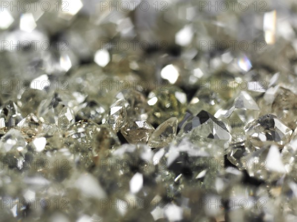 Many valuable diamonds, some rough, some cut, for further processing for the jewellery industry