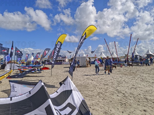 California kitesurfing Masters 2025, Kite Village tents with kite equipment for sale, marketplace,