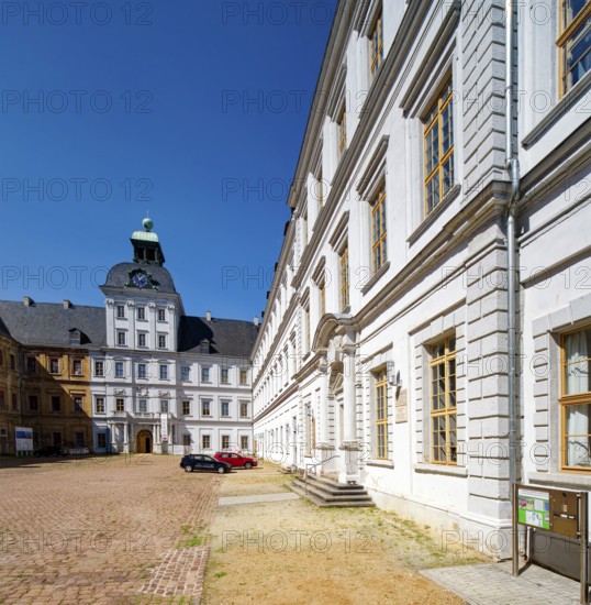 Court of Honour, Weißenfels baroque castle Neu-Augustusburg, baroque building, museum, Weißenfels,