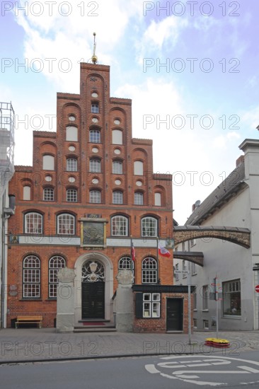 Restaurant Schiffergesellschaft with stepped gable, brick building, Old Town, Lübeck,