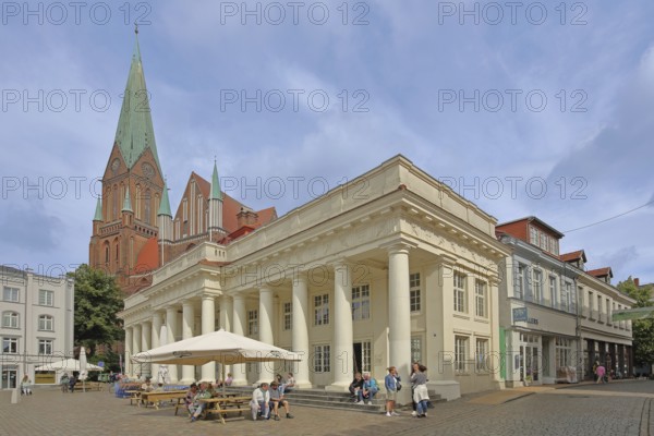 UNESCO Cathedral of St Mary and St John and New Building with Columns, Pedestrian, Columned