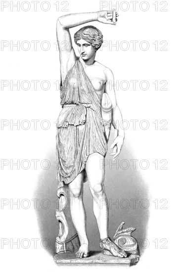 Illustration of the statue of an Amazon, Villa Mattei (documented since 1614), sold to the Vatican
