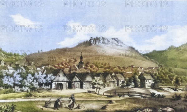 Muggendorf, climatic health resort, around 1850, Franconian Switzerland, district of Forchheim,