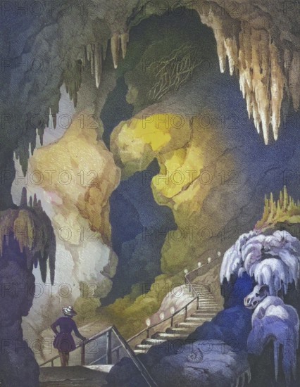 Rosenmüllerhöhle, also Rosenmüllershöhle, natural karst cave near Muggendorf, Franconian