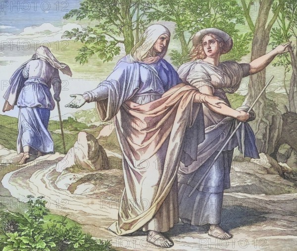 Biblical story, Ruth follows Naomi, the older of the two main female characters in the Book of