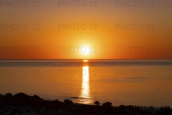 The sun rises on the Costa Rei, a stretch of coastline on the Italian Mediterranean island of