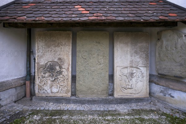 Memorial plaque, epitaph, parish church of St Peter and Paul, Protestant town church, Blaubeuren,