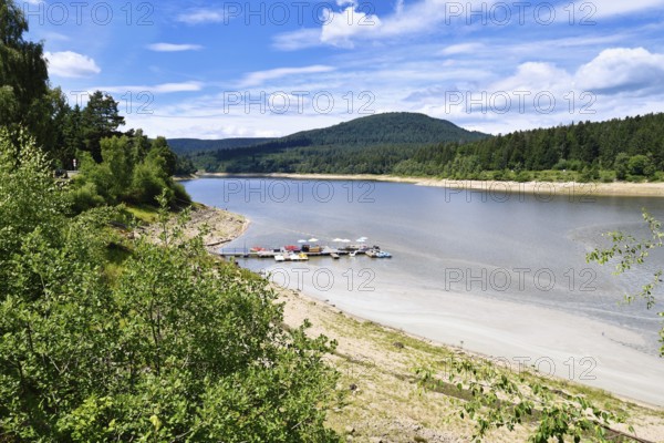 Schwarzenbach (German: Schwarzenbachtal) reservoir in Forbach in the Northern Black Forest in