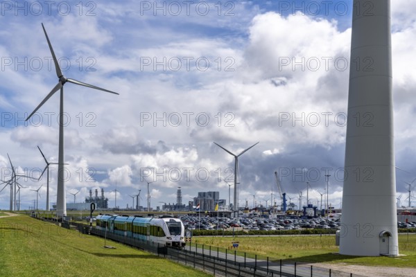 Train connection to the seaport of Eemshaven, in the Ems estuary, the British transport company