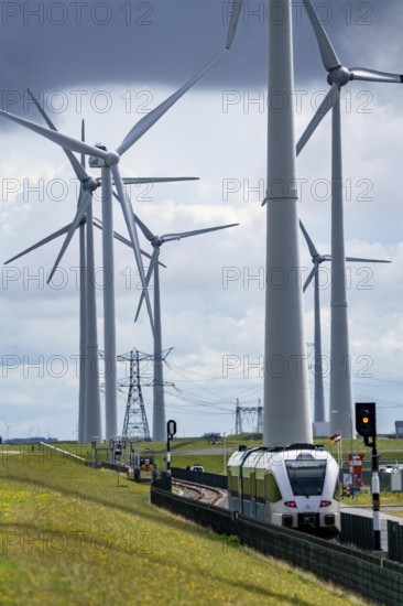 Train connection to the seaport of Eemshaven, in the Ems estuary, the British transport company