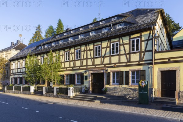 Head office of the Wendt & Kühn company, which produces painted wooden figures, Erzgebirgisches