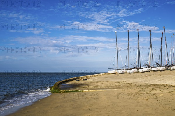 Marina and Beach in Arcachon, Gironde, France