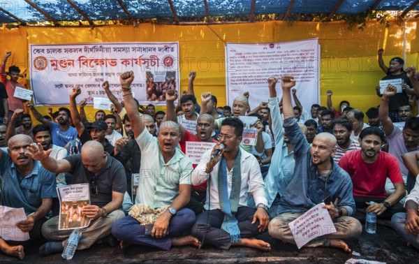 Drivers affiliated with Ola, Uber, and Rapido, under the banner of the Assam State Drivers' Union