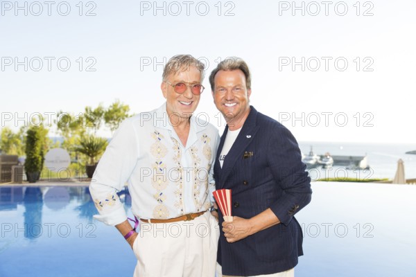 Thomas Rath with his partner Sandro Rath at the Remus Lifestyle Night on the roof terrace of the