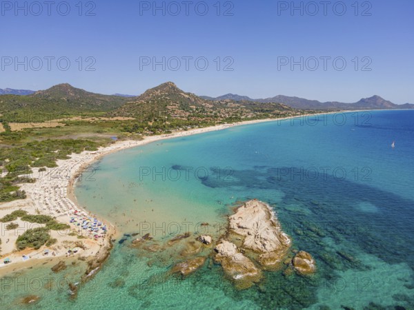 White sandy beaches and turquoise-blue sea stretch for several kilometres on the Costa Rei, a