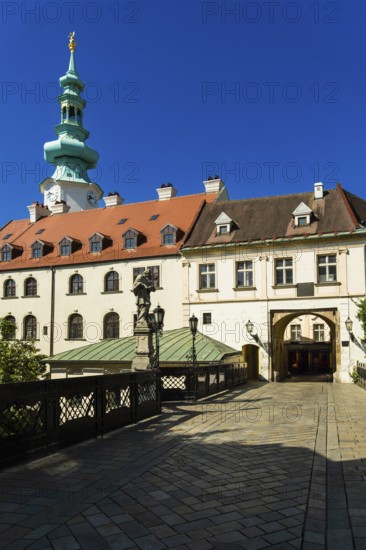St Michael's Gate and Old Town in Bratislava, Slovakia